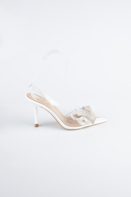 White Leather Evening Shoe AB1145