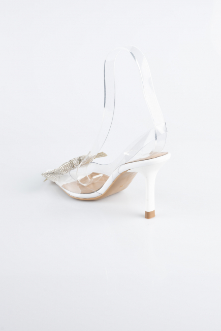 White Leather Evening Shoe AB1145