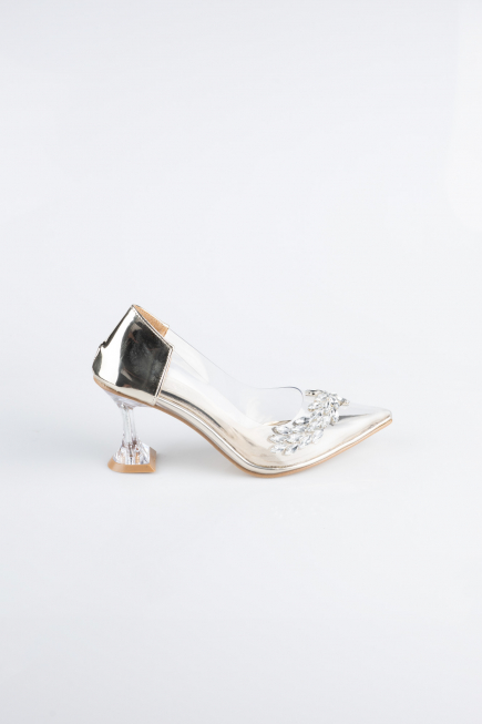 Gold Patent Leather Stiletto ABR1055