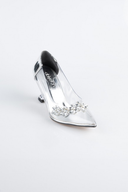 Silver Patent Leather Stiletto ABR1055