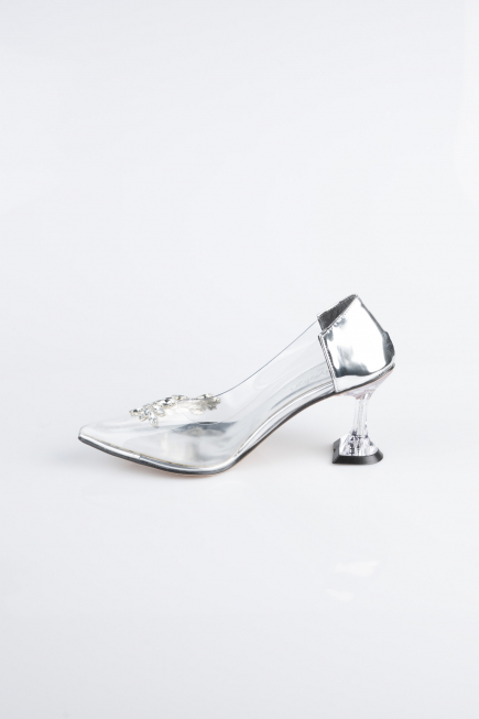 Silver Patent Leather Stiletto ABR1055