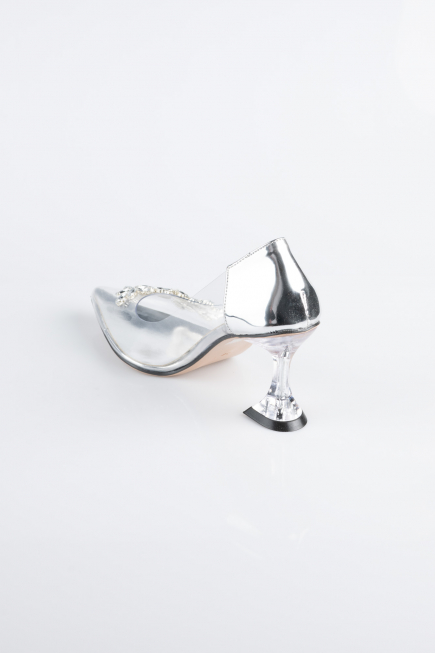 Silver Patent Leather Stiletto ABR1055