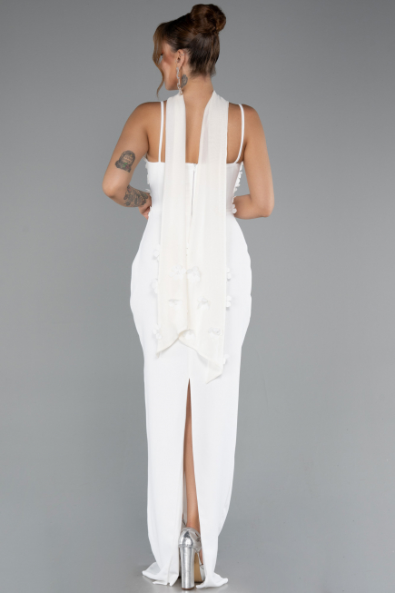 Long White Evening Dress ABU5181