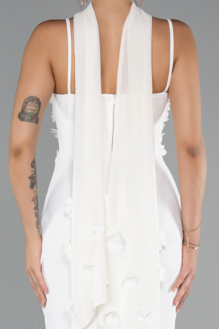 Long White Evening Dress ABU5181