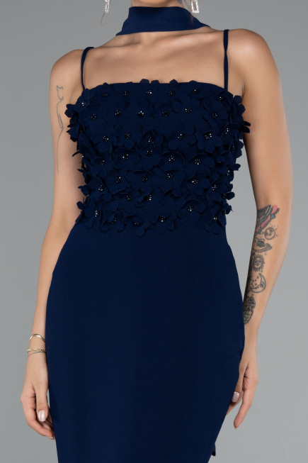 Long Navy Blue Evening Dress ABU5181