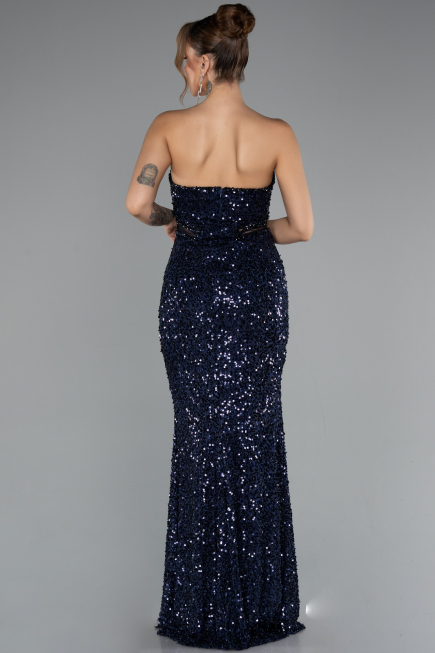 Long Navy Blue Evening Dress ABU5185