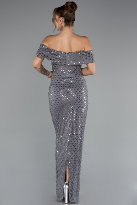 Long Grey Evening Dress ABU5186