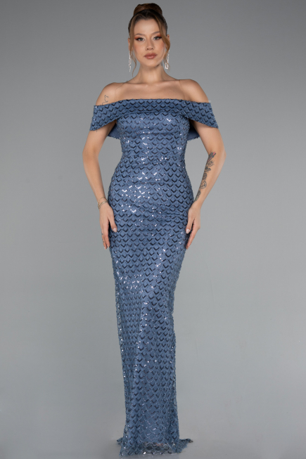Long Indigo Evening Dress ABU5186