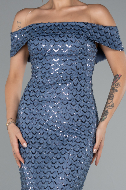 Long Indigo Evening Dress ABU5186