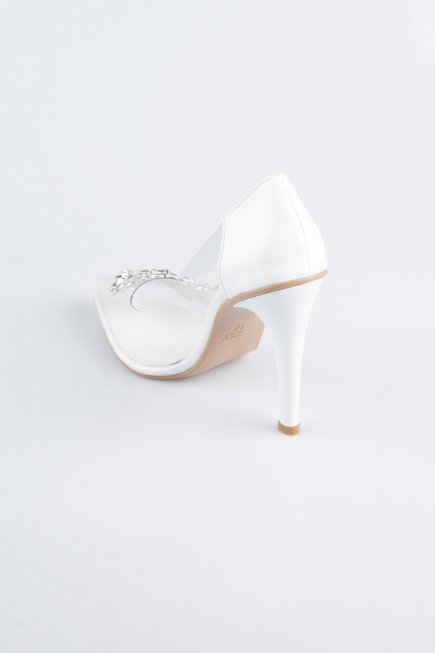 White Patent Leather Evening Shoe AB1150