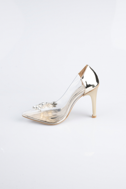 Gold Patent Leather Evening Shoe AB1150