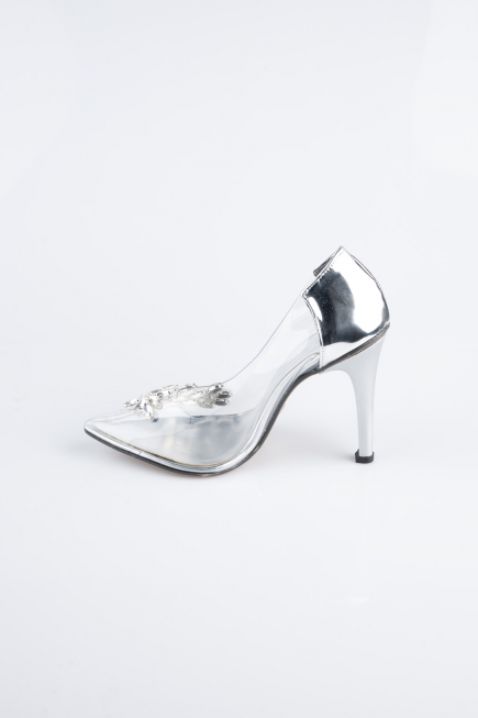 Silver Patent Leather Evening Shoe AB1150