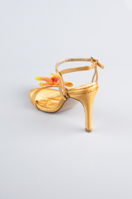 Yellow Satin Evening Shoe AB1151