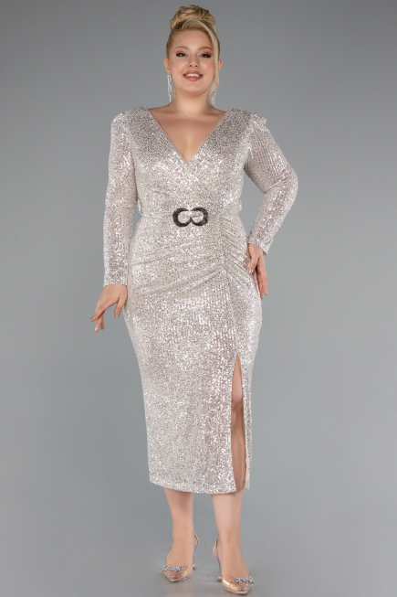 Midi Mink Plus Size Cocktail Dress ABK1956