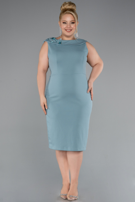 Midi Mint Plus Size Party Dress ABK2422