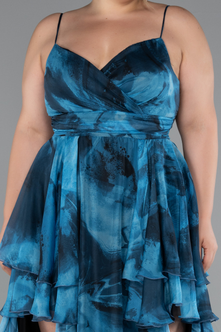 Long Oil Green Plus Size Evening Dress ABU5211