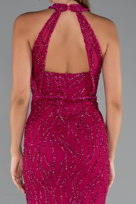 Long Fuchsia Evening Dress ABU5213