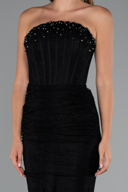 Long Black Dantelle Mermaid Evening Gown ABU5215