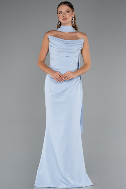 Long Light Blue Prom Gown ABU5216