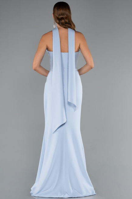 Long Light Blue Prom Gown ABU5216