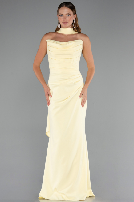 Long Yellow Prom Gown ABU5216