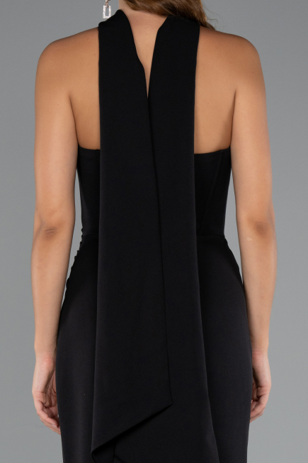Long Black Prom Gown ABU5216
