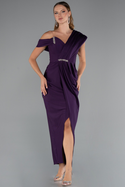 Midi Purple Cocktail Dress ABK2423