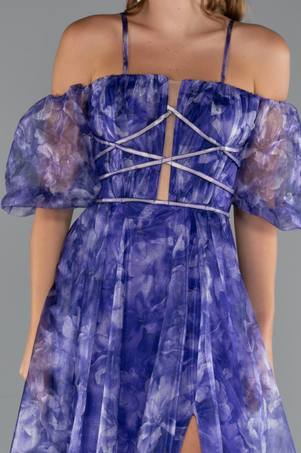 Long Purple Evening Dress ABU5221