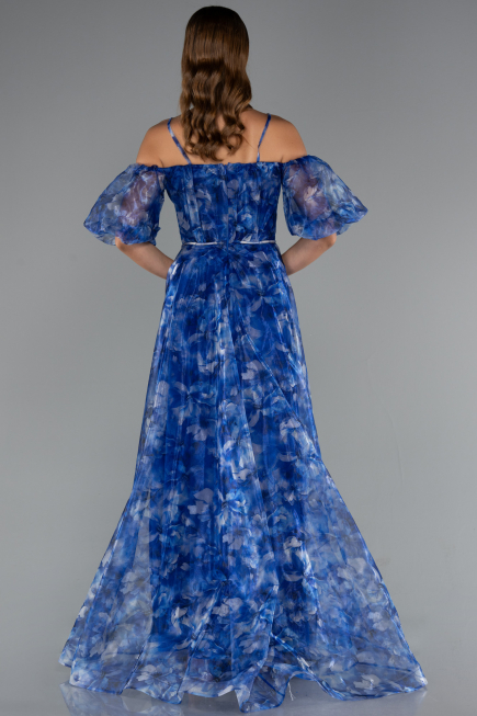 Long Sax Blue Evening Dress ABU5221