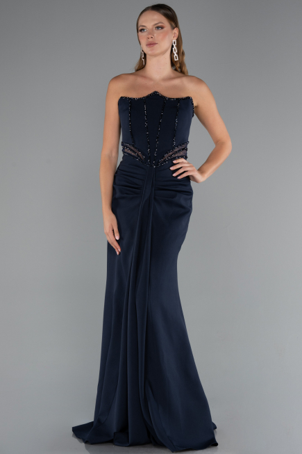 Long Navy Blue Evening Dress ABU5227
