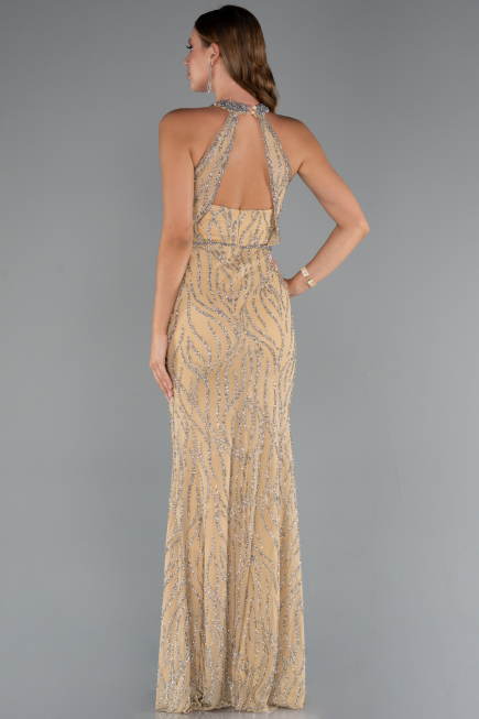 Long Gold Evening Dress ABU5213
