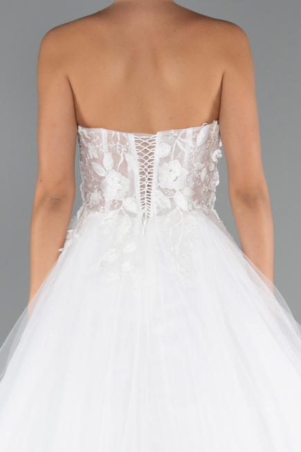 Long White Wedding Dress ABG154