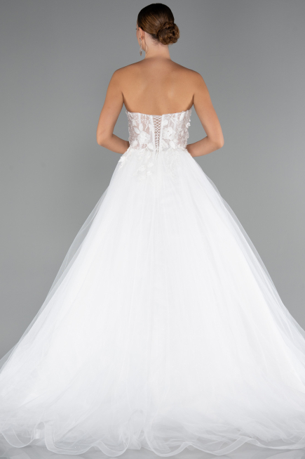 Long White Wedding Dress ABG154