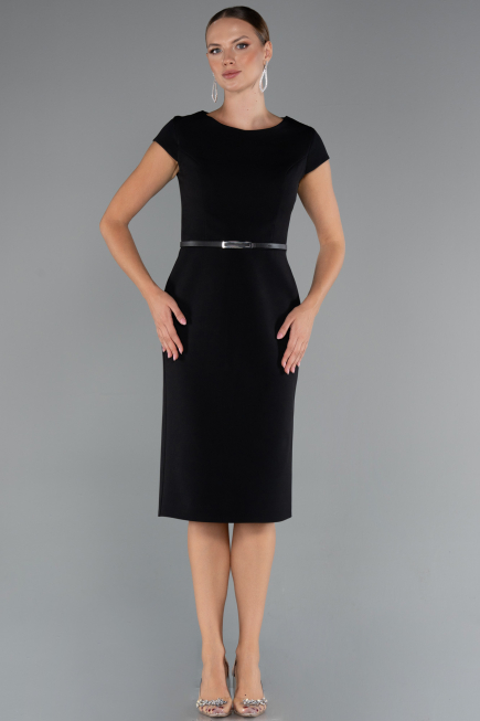 Midi Black Cocktail Dress ABK2428