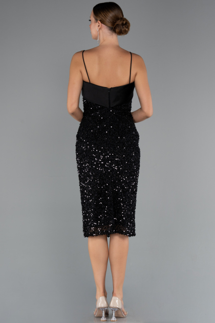 Midi Black Cocktail Dress ABK2429