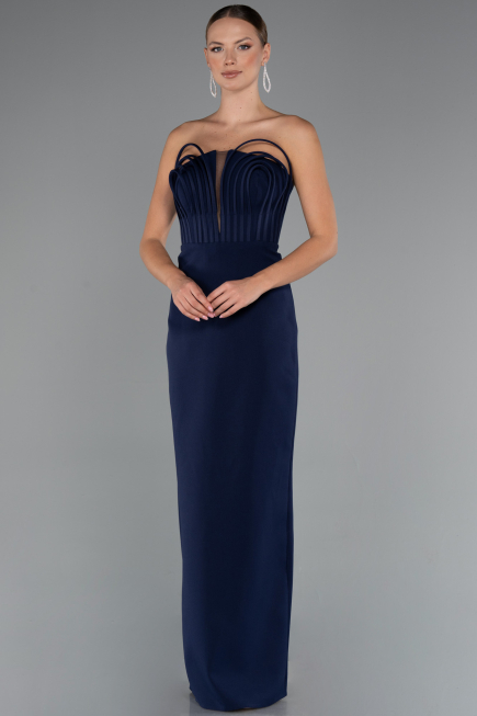 Long Navy Blue Evening Gown ABU5235