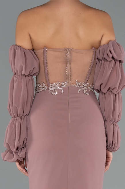 Long Onion Skin Chiffon Evening Dress ABU5241