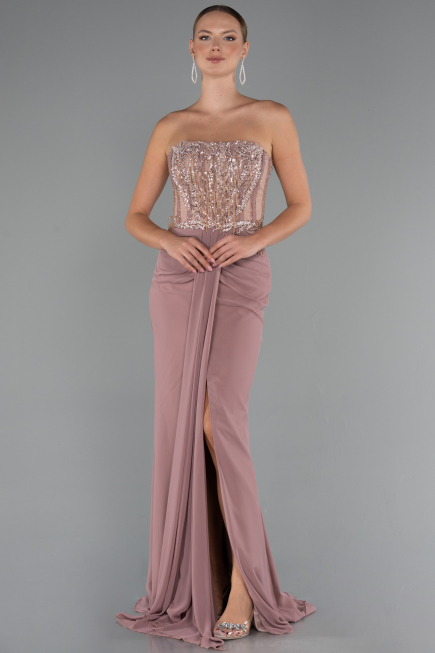 Long Onion Skin Chiffon Evening Dress ABU5241