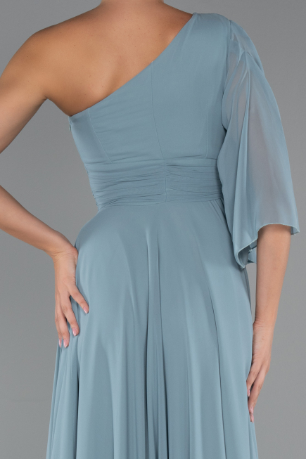 Long Turquoise Chiffon Prom Gown ABU5259