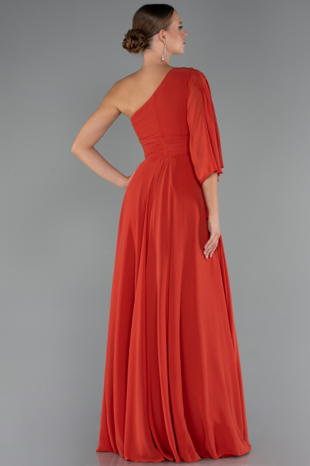 Long Brick Chiffon Prom Gown ABU5259