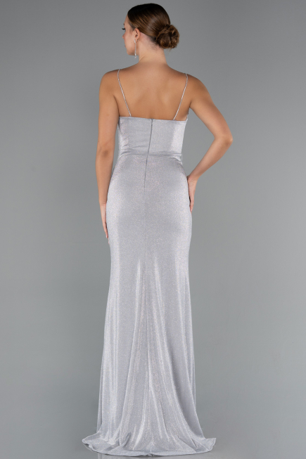 Long Grey Prom Gown ABU5245