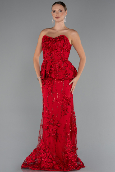 Long Red Evening Dress ABU5249