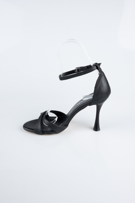 Black Leather Evening Shoe ABD1156