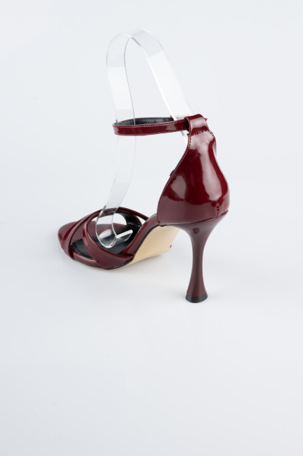 Burgundy Patent Leather Evening Shoe ABR1156