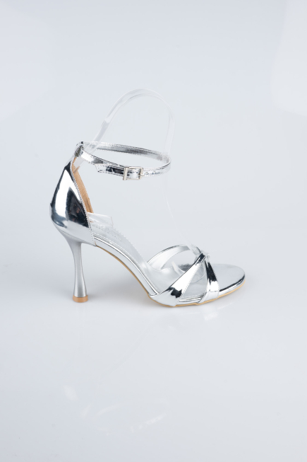 Silver Patent Leather Evening Shoe ABR1156