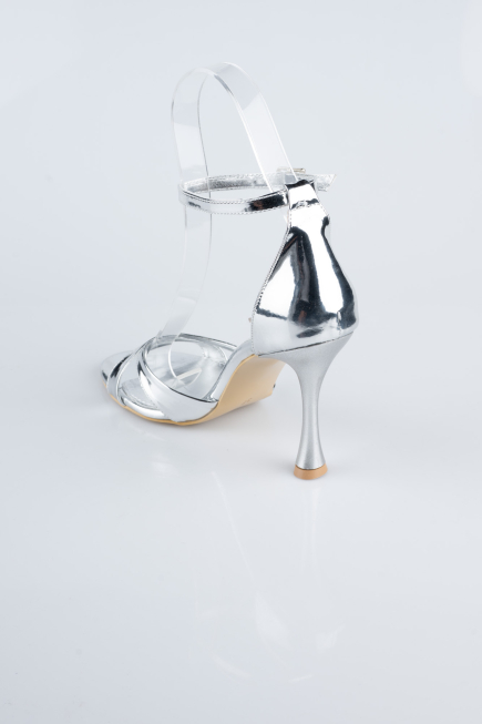 Silver Patent Leather Evening Shoe ABR1156