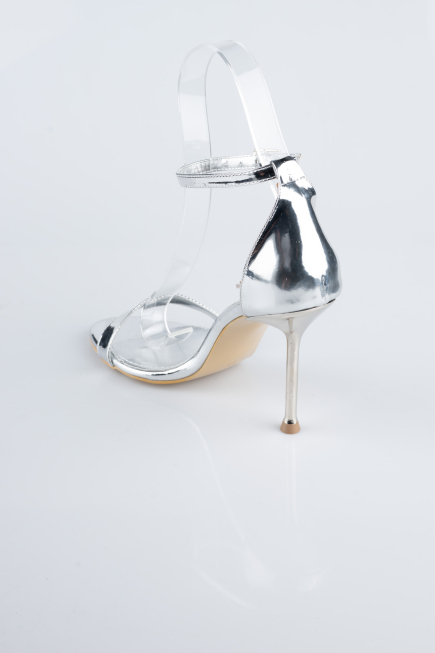 Silver Patent Leather Evening Shoe ABR1157
