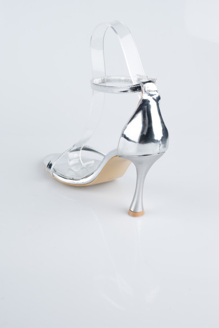 Silver Patent Leather Evening Shoe ABR1158