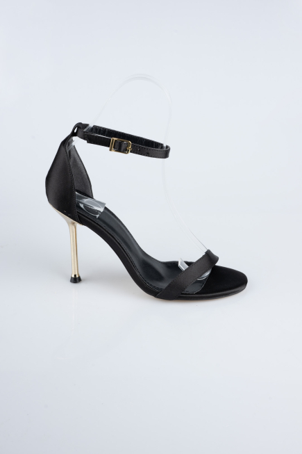 Black Satin Evening Shoe ABS1157