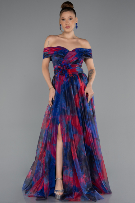 Long Navy Blue Evening Dress ABU5262